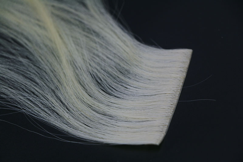 Hand-knoted seamless skin weft hair extensions