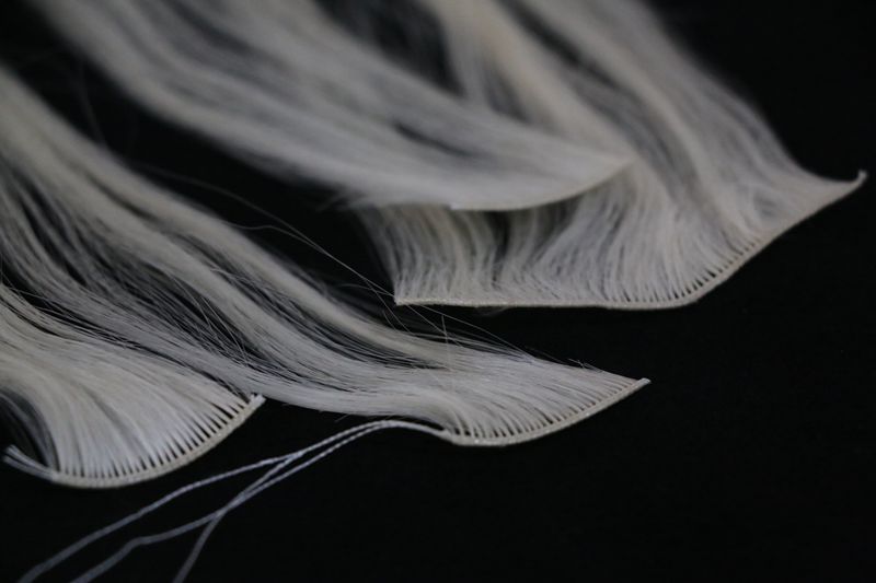 New Hand-tied weft can be cut with no shedding